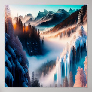 Snowy Mountain Poster