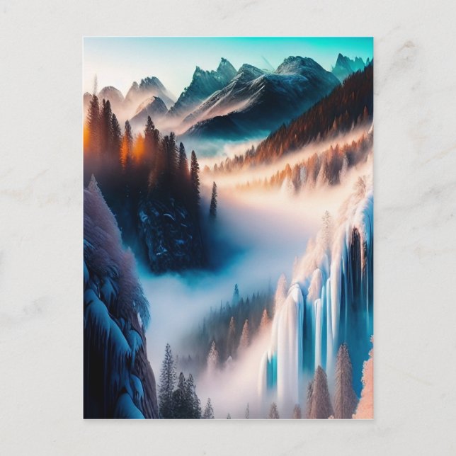 Snowy Mountain Postkarte (Vorderseite)