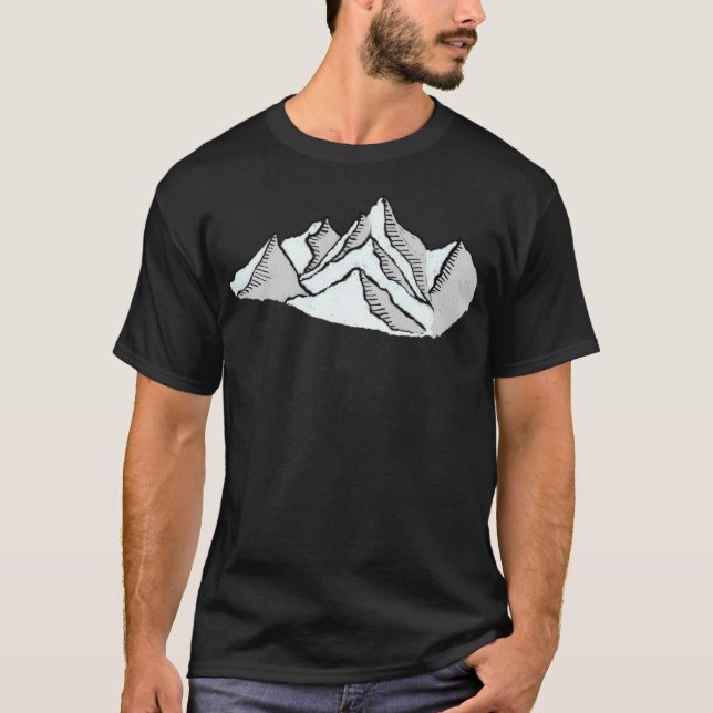 Snowy Mountains Active T-Shirt (Vorderseite)
