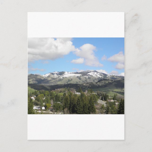 Snowy Mt. Diablo Postkarte (Vorderseite)