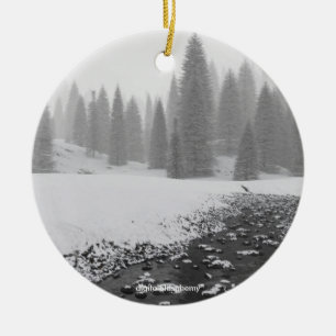 Snowy-Nebenfluss-Foto-Verzierung Keramikornament