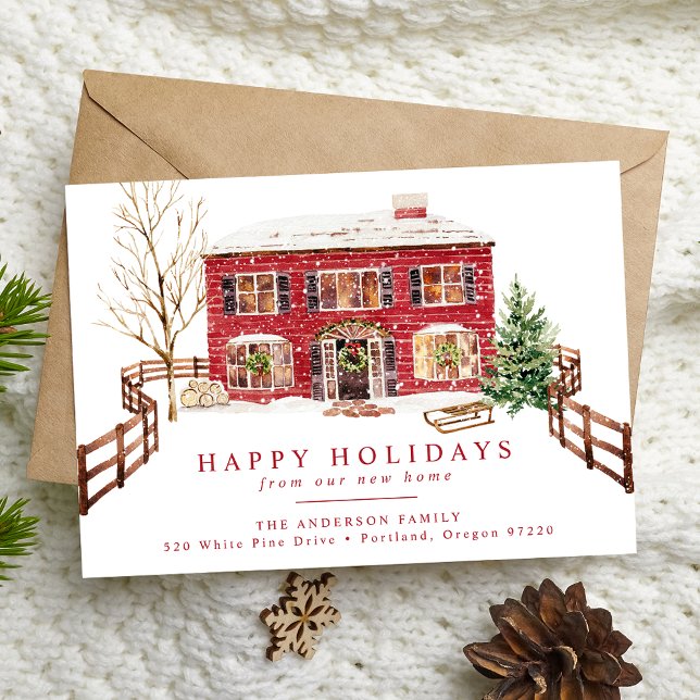 Snowy New Zuhause for Holidays Holiday Moving Ankündigung (Von Creator hochgeladen)