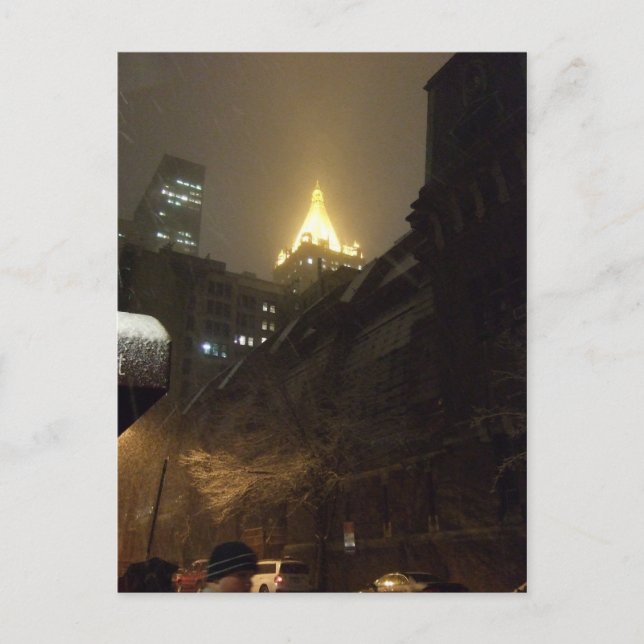 Snowy Night Postkarte (Vorderseite)