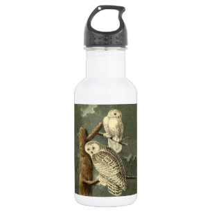 Snowy Owl Audubon Bird Artwork Edelstahlflasche