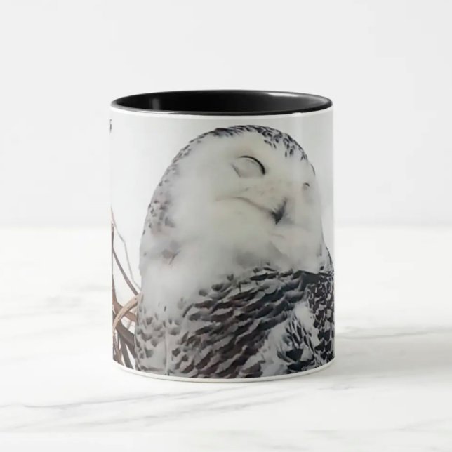 Snowy Owl auf dem Mississippi Flyway Tasse (Von Creator hochgeladen)