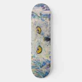 Snowy Owl Eyes Wissensfresser Tier Maureen Girard Skateboard