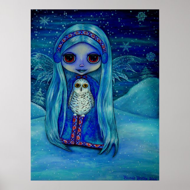 Snowy Owl Fairy Poster (Vorne)