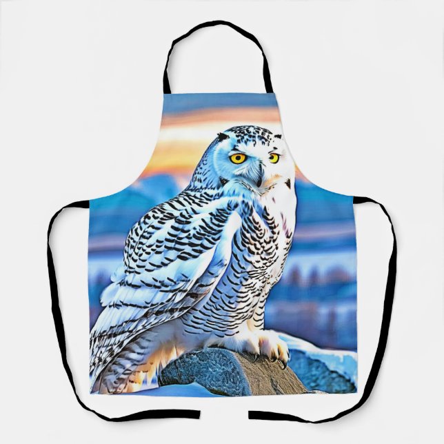 Snowy Owl Majestät Design Schürze (Vorderseite)