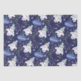 Snowy Owl mit Hut Weihnachtspapier Seidenpapier