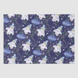 Snowy Owl mit Hut Weihnachtspapier Seidenpapier