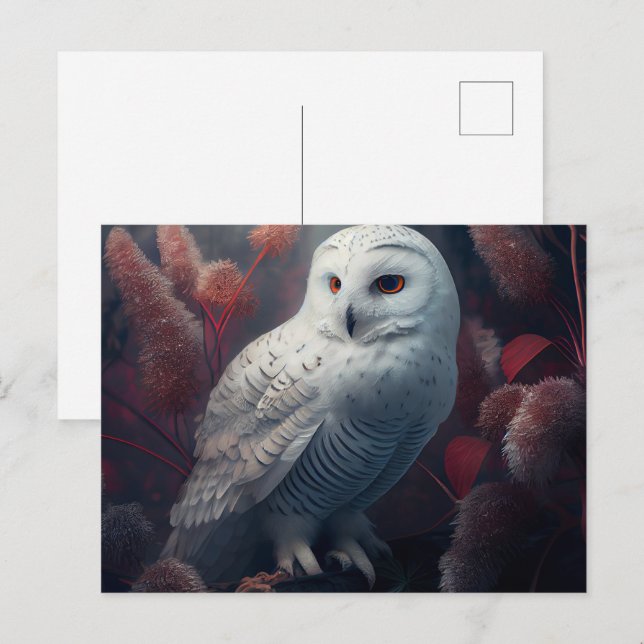 Snowy Owl Postkarten (Vorne/Hinten)
