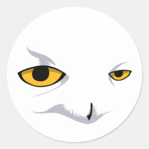 SNOWY OWL RUNDER AUFKLEBER