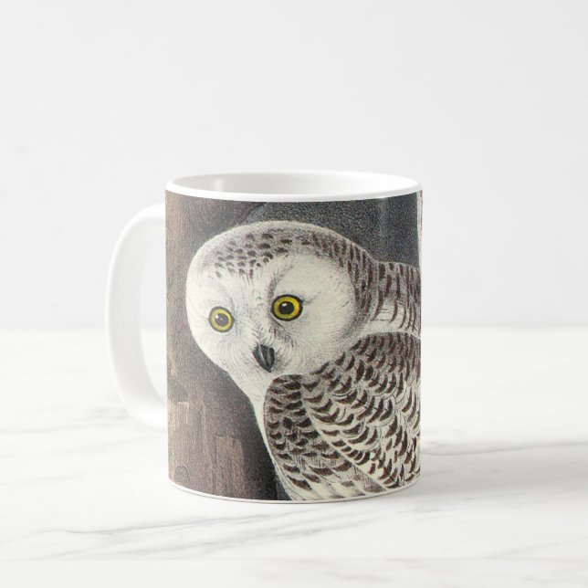 Snowy Owl von Audubon Kaffeetasse (Vorderseite Links)