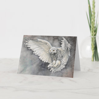 Snowy Owl Watercolor Wildlife Karte