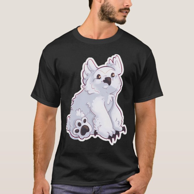 Snowy Owlbear Cub - Sitzen T-Shirt (Vorderseite)