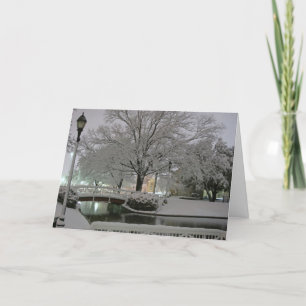 Snowy-Park-Weihnachtsgrußkarte Feiertagskarte