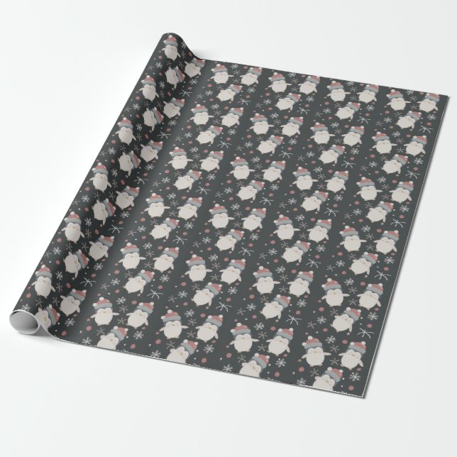 Snowy Penguin Holiday Wrapping Paper Geschenkpapier (Ungerollt)