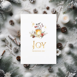 Snowy Pine and Spruce Christmas Fotolage Feiertagskarte