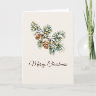 Snowy Pine Branch Karte