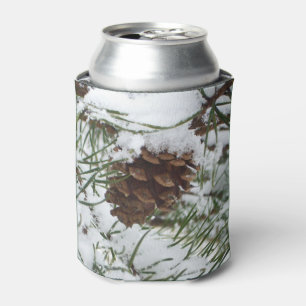 Snowy Pine Cone I Winter Nature Fotografy Dosenkühler