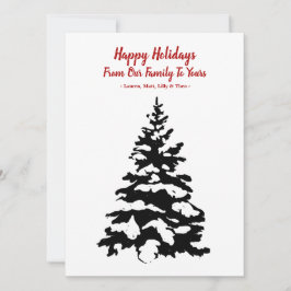 Snowy Pine Happy Holiday Card Feiertagskarte