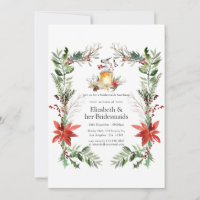 Snowy Pine & Spruce Christmas Bridesmaids Luncheon