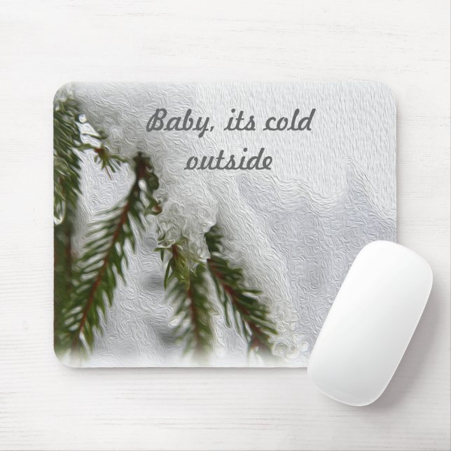 Snowy Pines Mousepad (Mit Mouse)