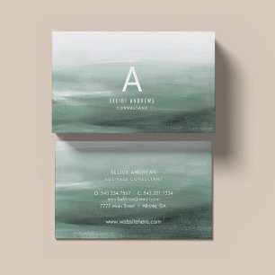 Snowy Pines Watercolor   Visitenkarte