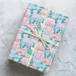 Snowy Pink und Blue Christmas Gingerbrett Stadt Geschenkpapier<br><div class="desc">PreppyPrint.com - Feiern Sie Weihnachten im Stil! Fügen Sie dem Packpapier Ihre personalisierte Touch hinzu. Übertragen Sie dieses Design auch auf die Produkte Ihrer Wahl! Bitte besuchen Sie meinen Designer-Shop,  PreppyPrint.com,  um die Dinge zu koordinieren.</div>