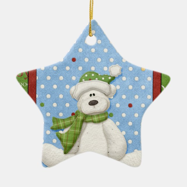 Snowy Polar Bear Ornament (Vorne)