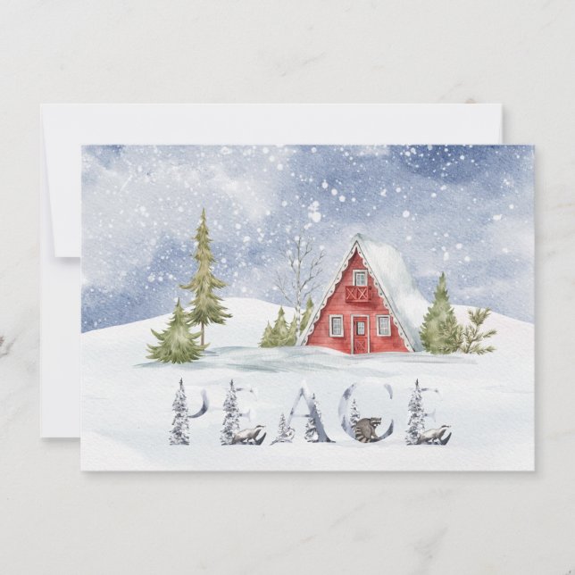 Snowy Red Cabin | Frieden (Vorderseite)