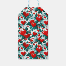 Snowy Red Christmas Heards und Holly