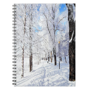Snowy Road Notizblock