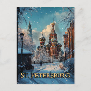 Snowy Russian Charm - St. Petersburg Winterreise Postkarte