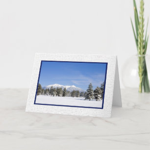 Snowy San Francisco Peaks Foto Custom Gruß Feiertagskarte