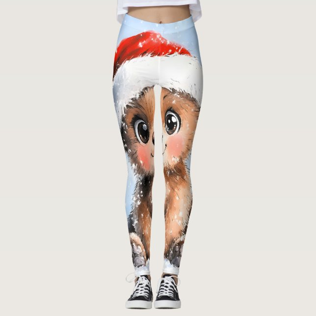 Snowy Santa Little Cub Leggings (Vorderseite)
