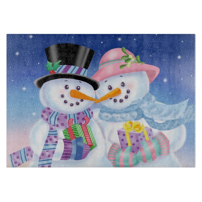 Snowy-Schatz-Glasschneiden-Brett Schneidebrett (Vorderseite)