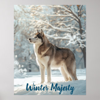 Snowy Sentinel: Alaskan Malamute Majestät Poster