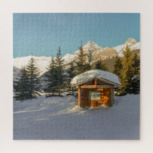 Snowy Serenity: Lake Louise und der majestätische  Puzzle
