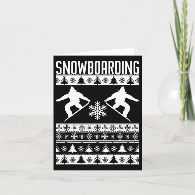 Snowy Snowboarder Karte (Vorderseite)