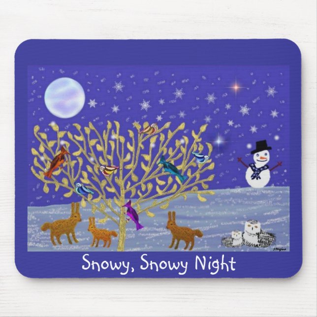 Snowy, Snowy-Nacht Mousepad (Vorne)