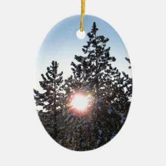 Snowy-Sonnenaufgang in Colorado Keramikornament