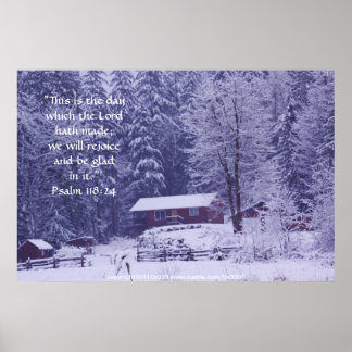 Snowy Splendor 3 Print w/Scripting Verse Poster