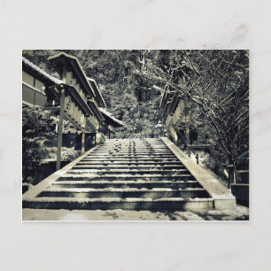 Snowy Steps Postkarte