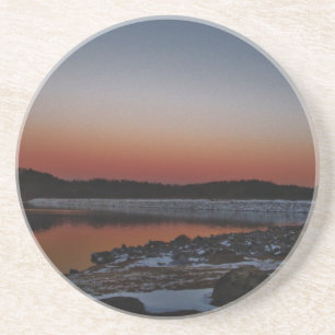 Snowy Sunset am Arrowhead See Getränkeuntersetzer