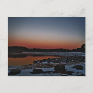 Snowy Sunset am Arrowhead See Postkarte
