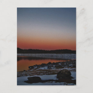 Snowy Sunset am Arrowhead See Postkarte