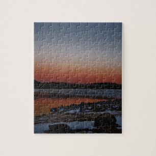 Snowy Sunset am Arrowhead See Puzzle
