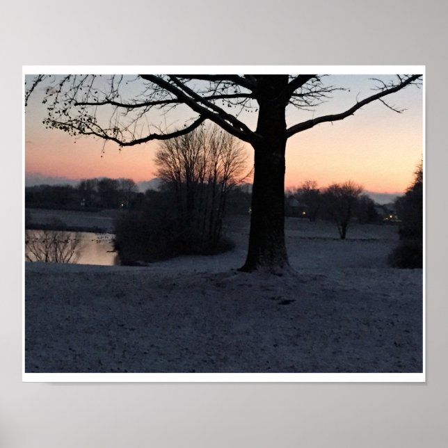 Snowy Sunset auf Core Creek Poster (Vorne)