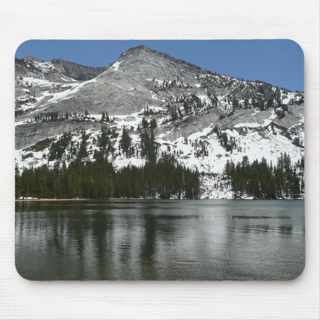 Snowy Tenaya Lake Yosemite National Park Foto Mousepad (Vorne)